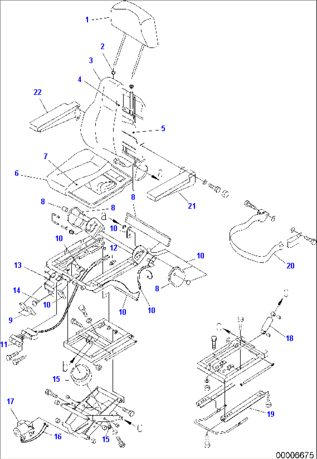 OPERATORS SEAT (AIR SUSPENSION - INNER PARTS)