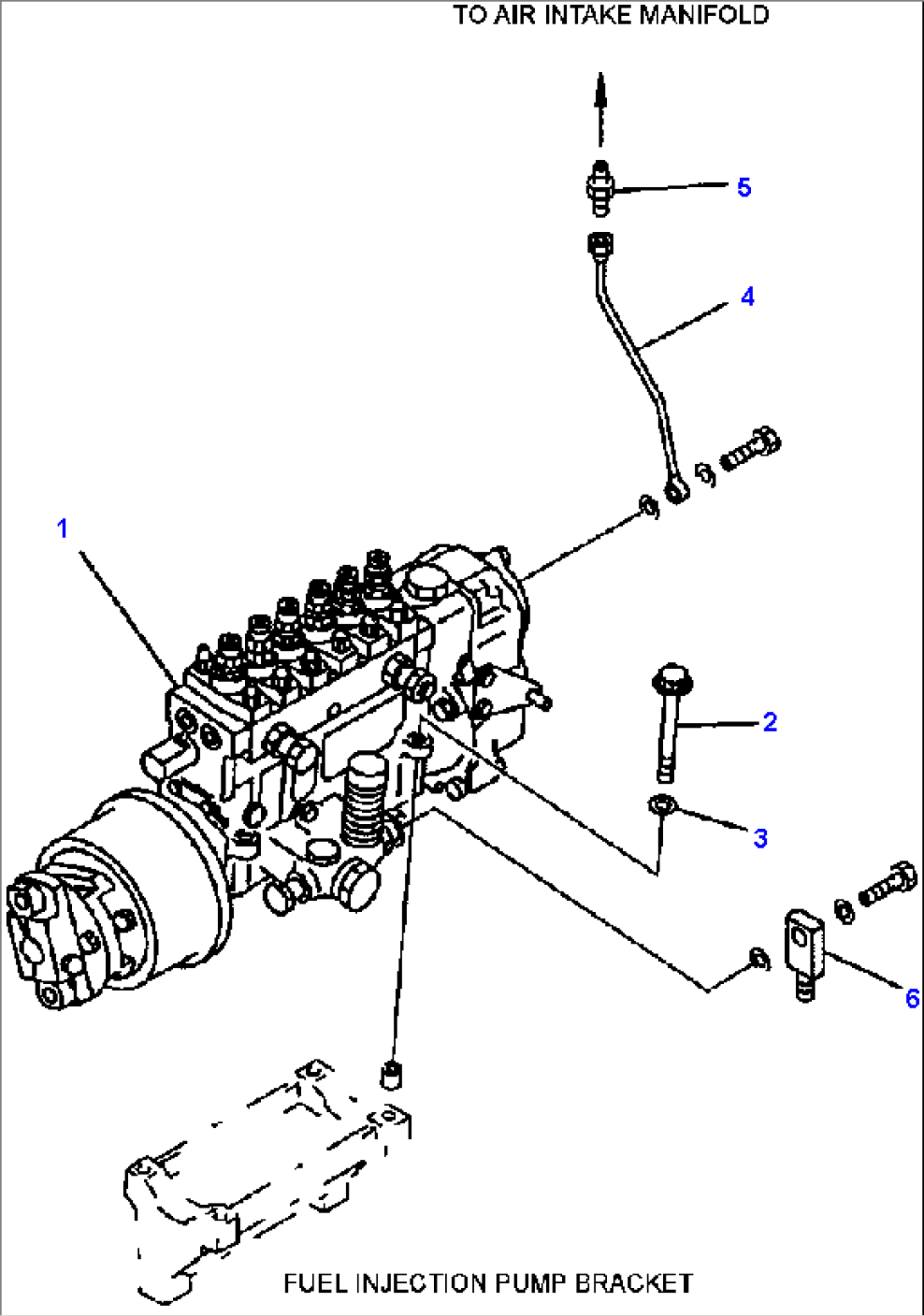 FIG. A4010-A3T7 FUEL INJECTION PUMP MOUNTING