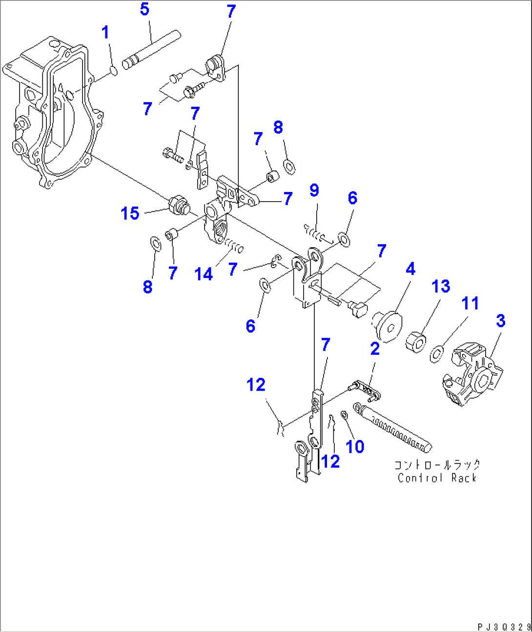 FUEL INJECTION PUMP (GOVERNOR) (2/2) (INNER PARTS)(#19320-)