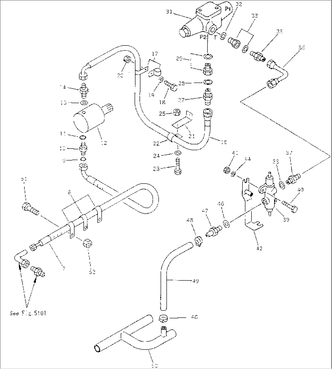 EMERGENCY STEERING OIL CIRCUIT(#303072-)