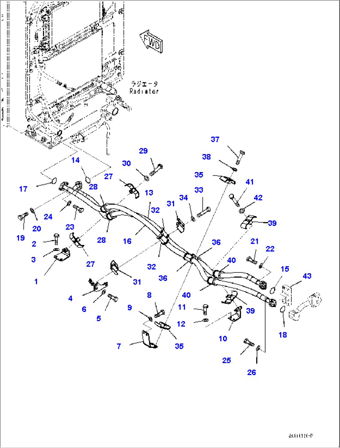 Power Train Oil Cooler Piping (#22083-)