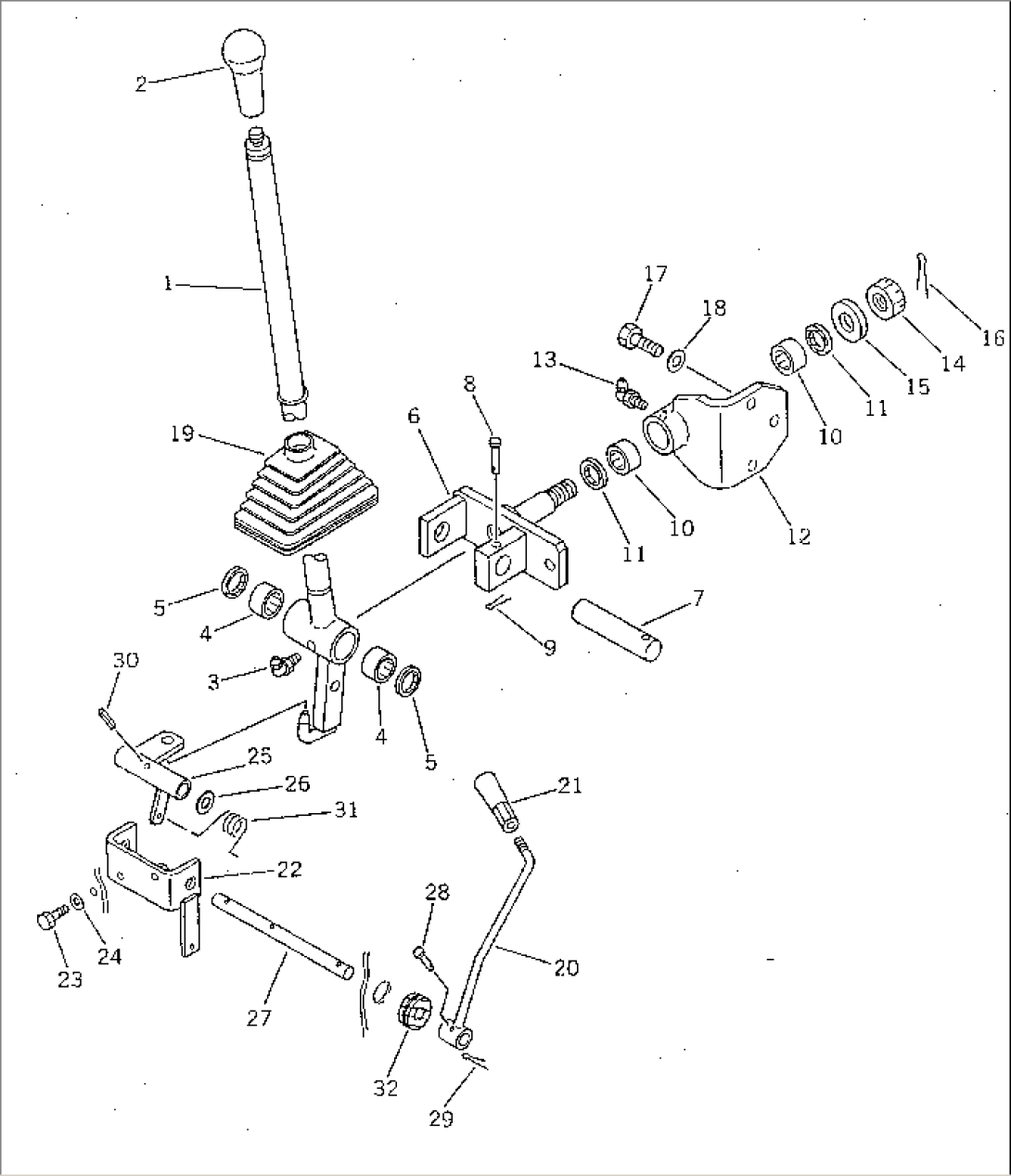 WORK EQUIPMENT CONTROL LEVER