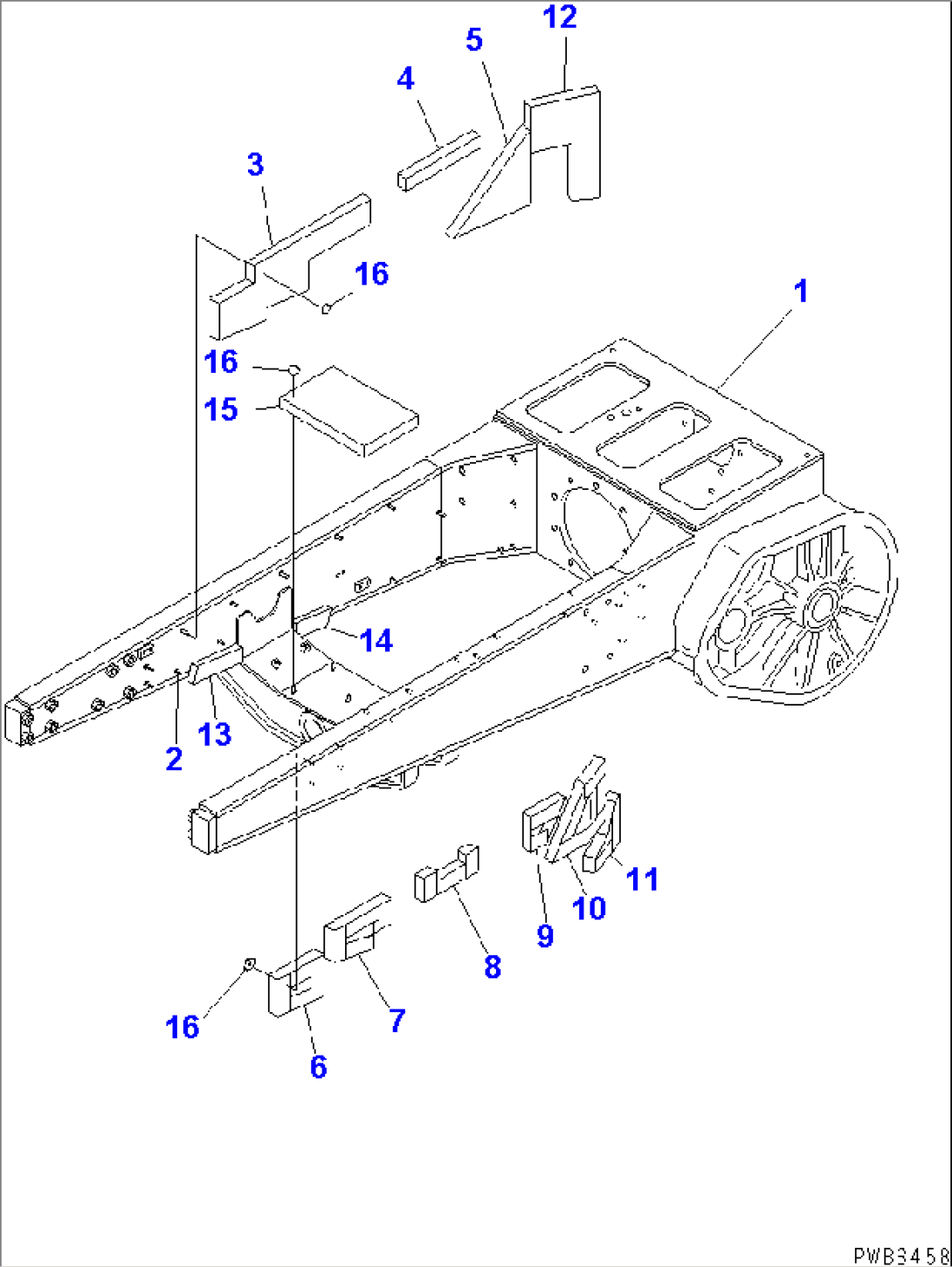 STEERING CASE AND MAIN FRAME (WITH FELT) (LOW NOISE SUPPRESSION SPEC. FOR JAPAN)(#37143-)