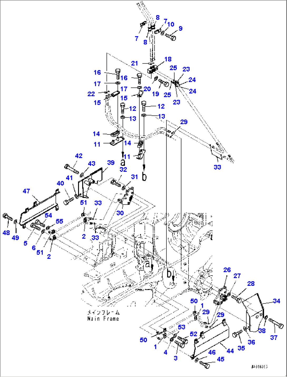 Dozer Blade Angle Piping, Clamp (#1001-)