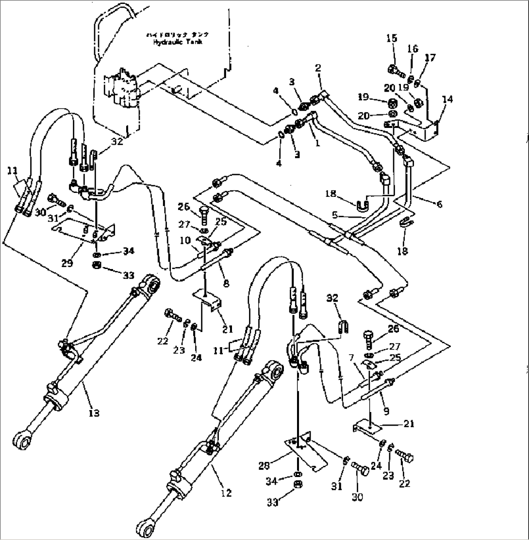 HYDRAULIC PIPING (DUMP CYLINDER LINE)