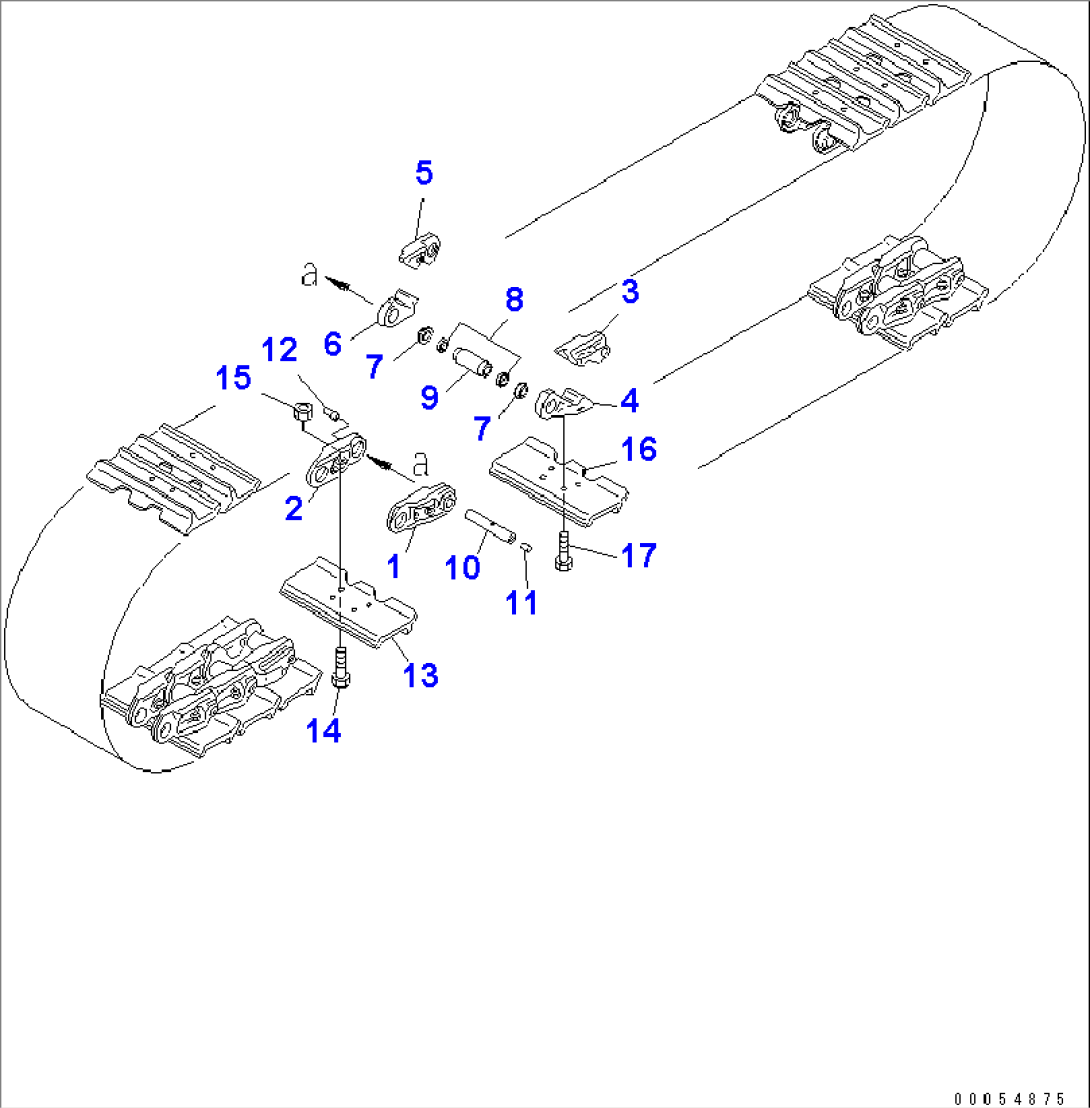 TRACK SHOE (LUBRICATE TYPE) (SINGLE GROUSER) (610MM WIDE)(#69044-)