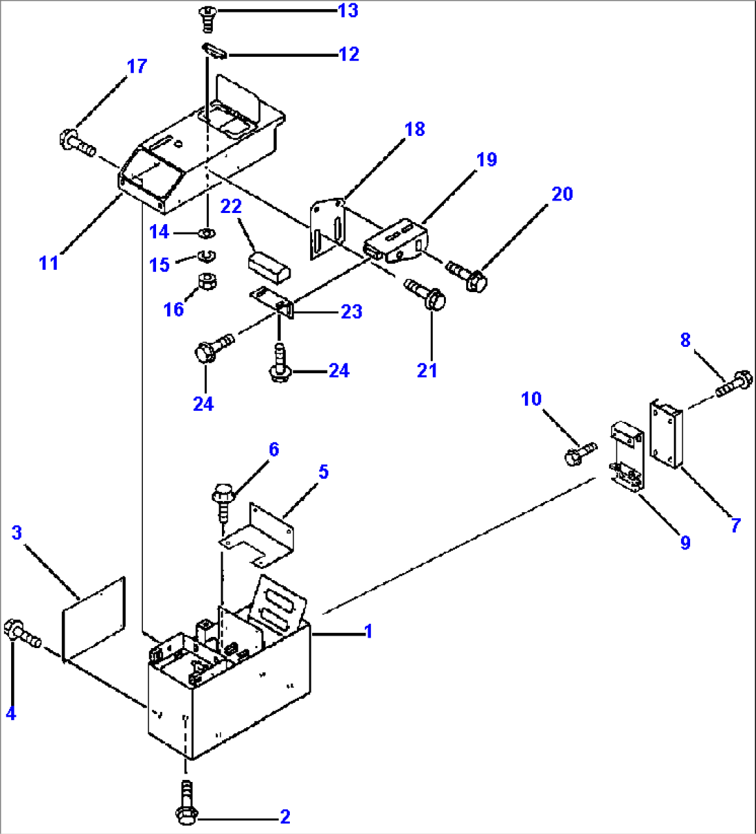 CONSOLE BOX (FOR MACHINES WITH ELECTRONICALLY CONTROLLED SUSPENSION SYSTEM)