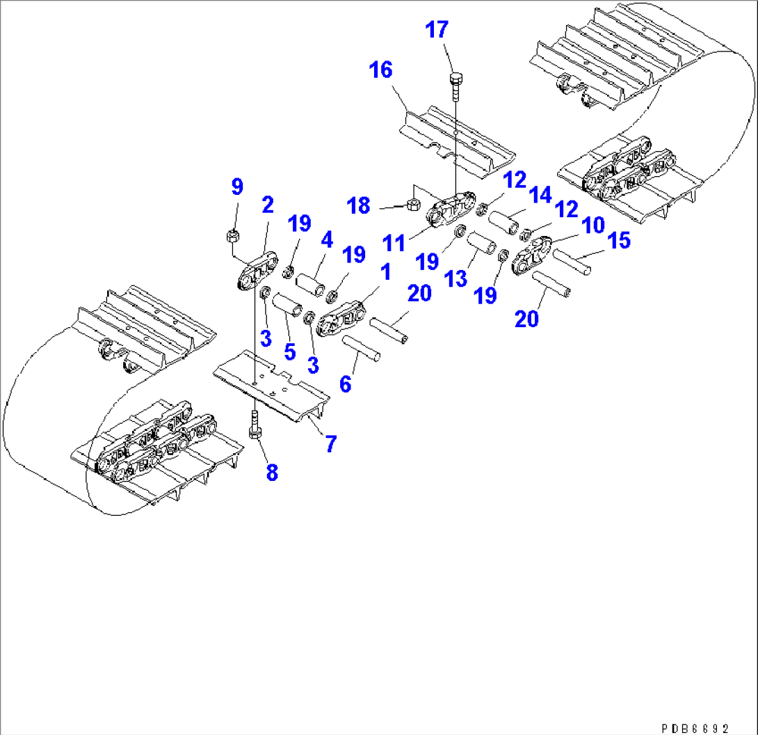 TRACK SHOE (SINGLE GROUSER) (660MM WIDE)
