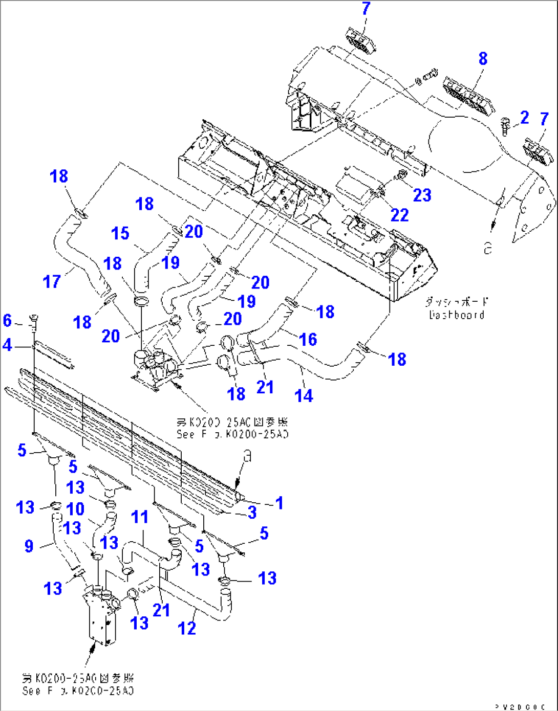 FLOOR (DEFROSTER AND AIR CONDITIONER CONTROLLER)