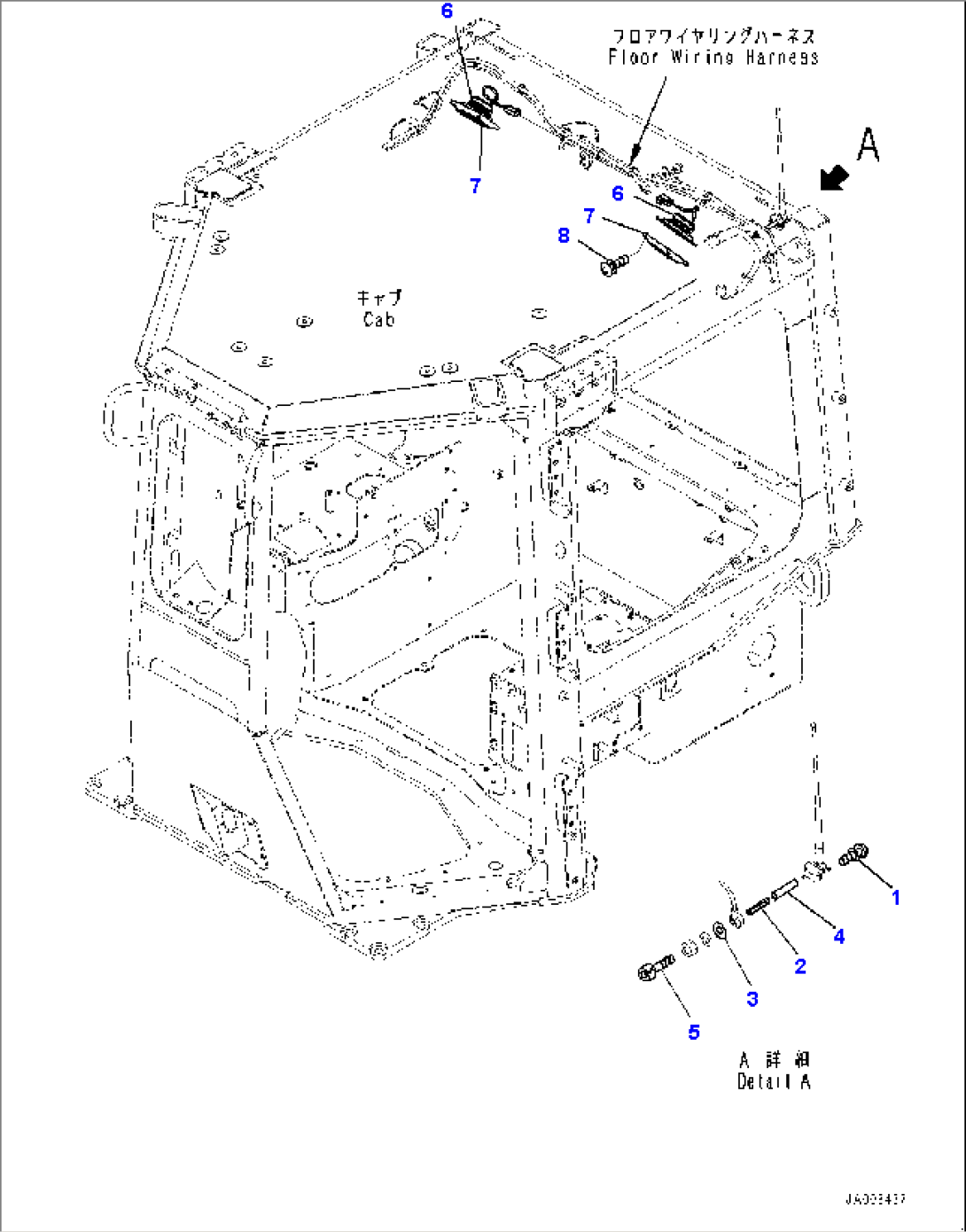 Cab, Rubber Antenna Mounting (#22001-)