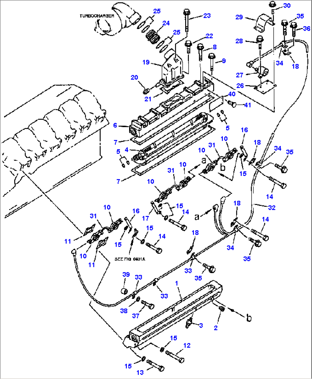 FIG NO. 0131A AIR INTAKE MANIFOLD AND AFTERCOOLER (1/2)
