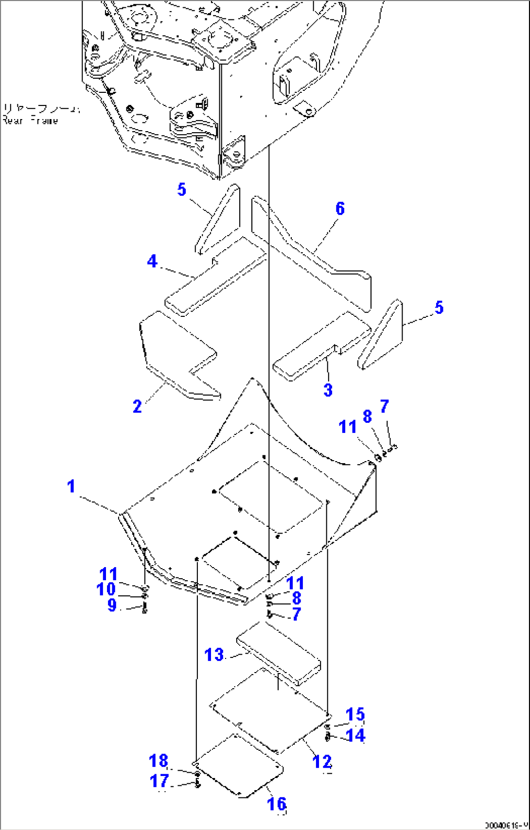 BAR LOCK AND COVER (TRANSMISSION UNDER COVER) (EU NOISE REGULATION ARRANGEMENT 2)(#65001-)