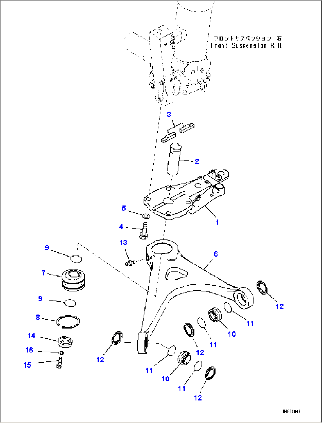 Front Axle, Arm Lever, R.H. (#50001-)