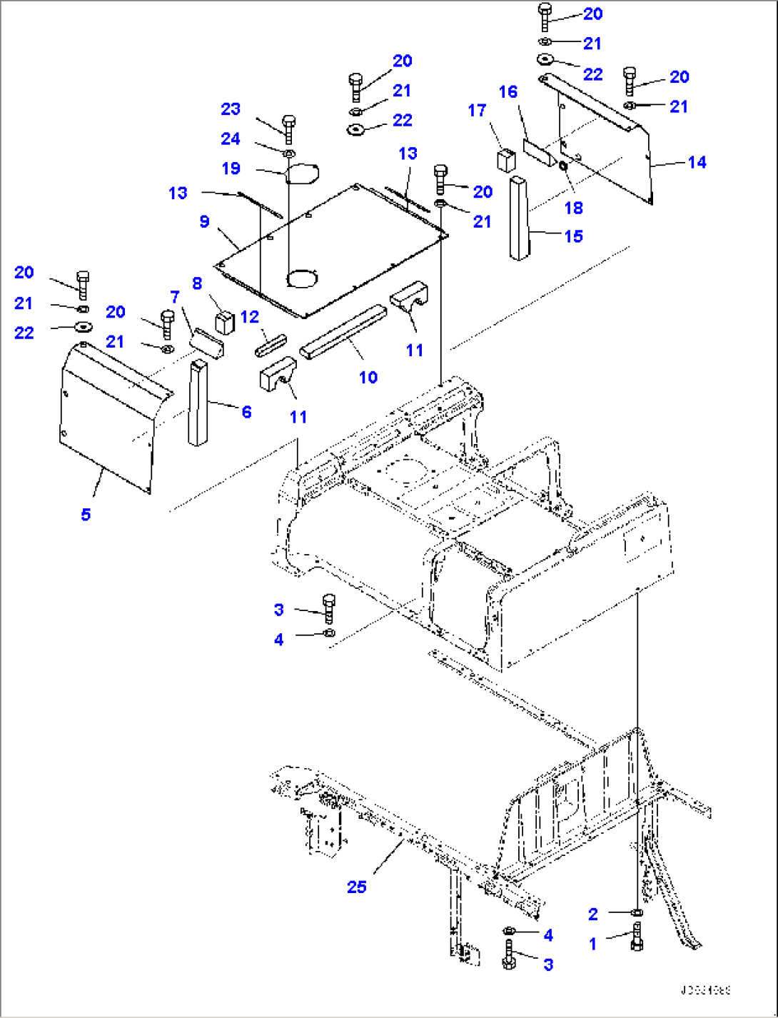 Engine Hood, Cover, R.H. (#70001-)