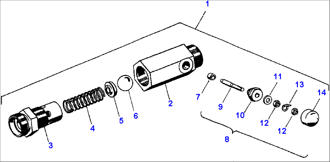 EMERGENCY STEERING PUMP AND PIPINGS, FLOW INDICATOR