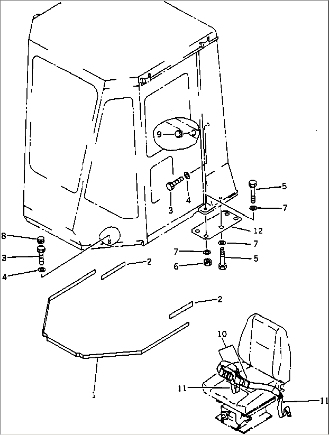 ROPS CAB (MOUNTING PARTS) (1/8)