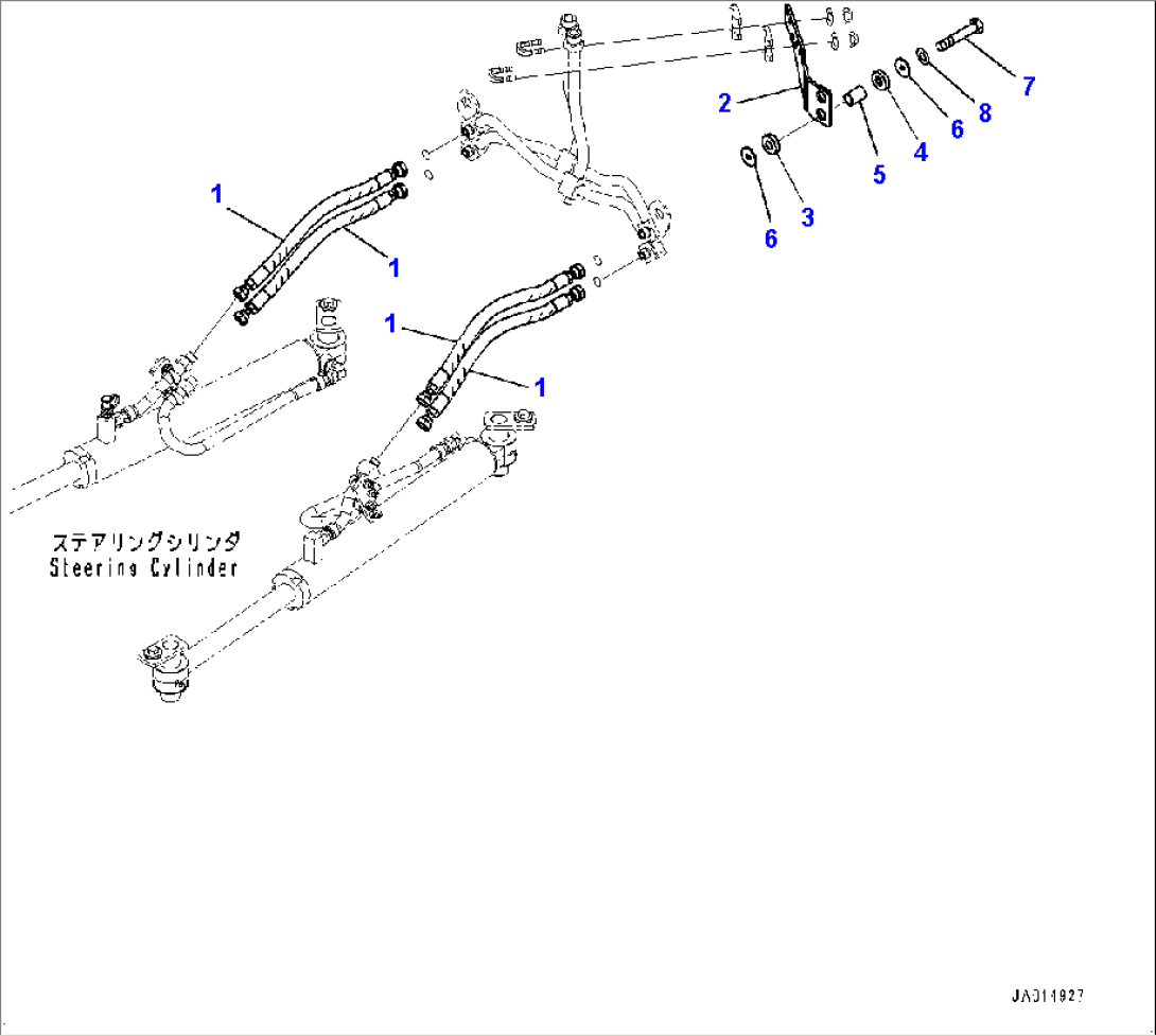 Steering Hydraulic Piping, Piping (#80001-)