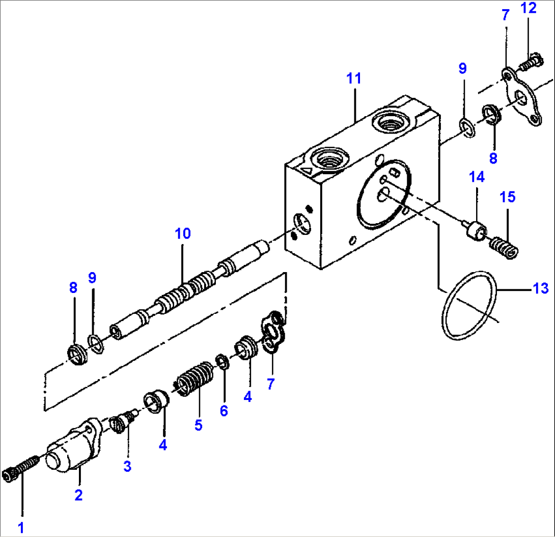 FIG. H5180-02A19 VALVE SECTION - ARTICULATION AND PLOW ANGLE (LH AND RH)