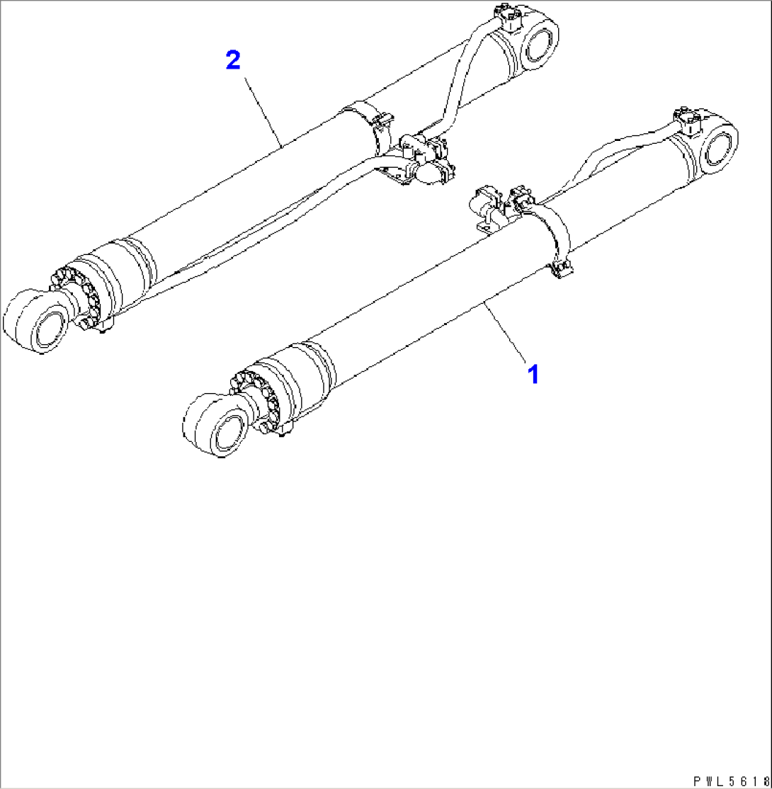 BOOM CYLINDER (500 HOURS GREASING TYPE)