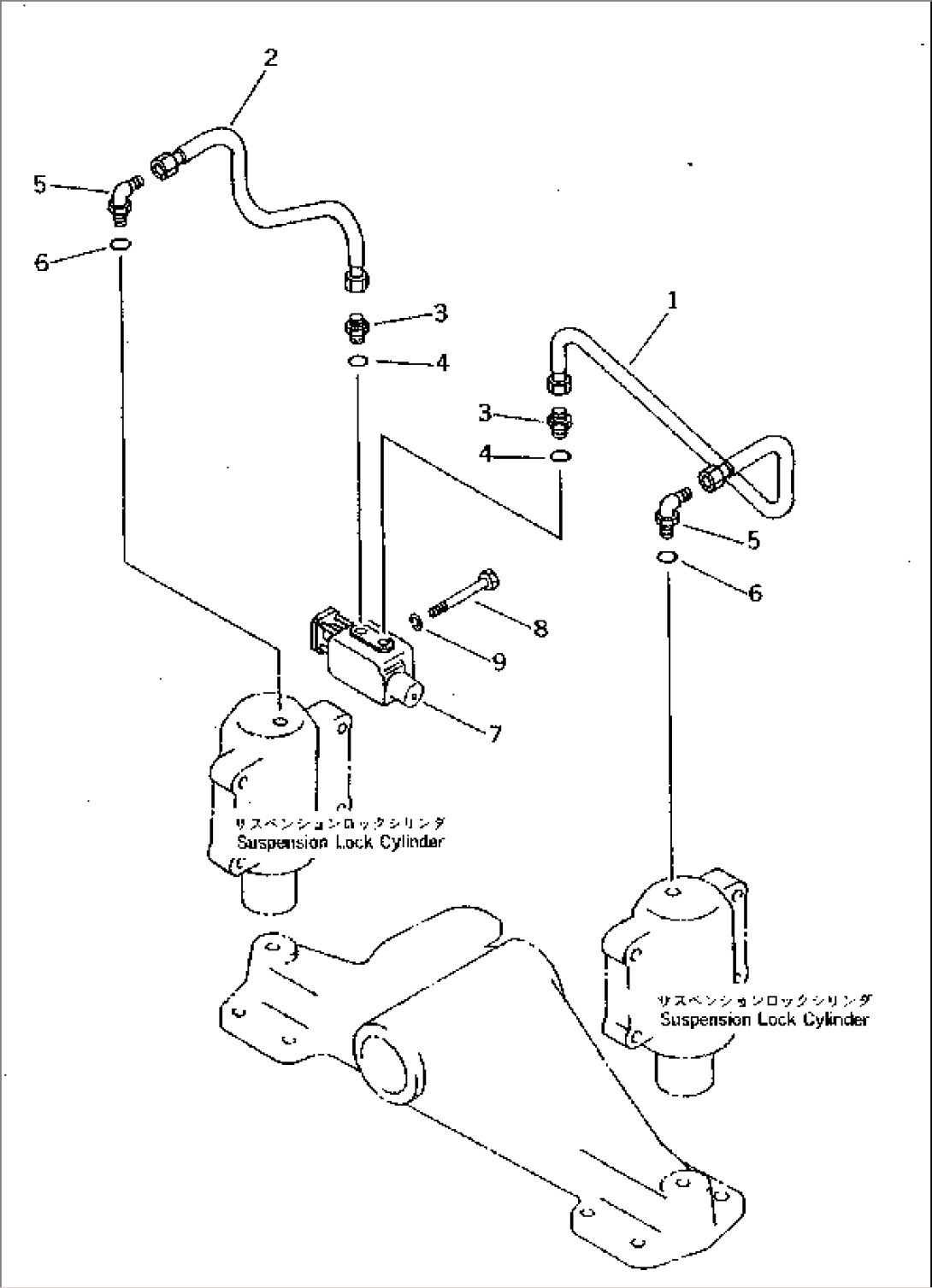 SUSPENSION LOCK CYLINDER PIPING(#2301-)