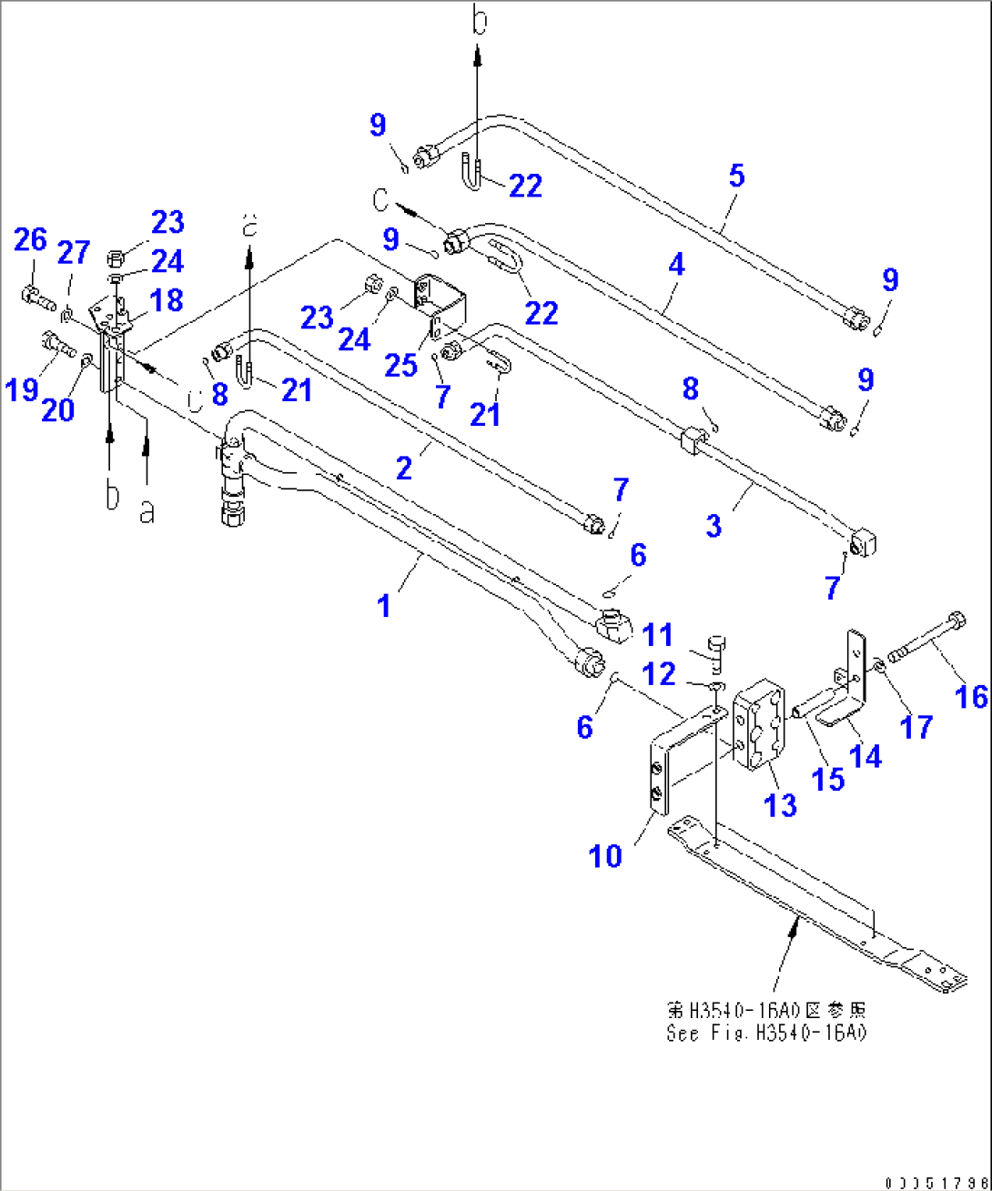 BRAKE PIPING (PIPING 4/4)(#3001-)