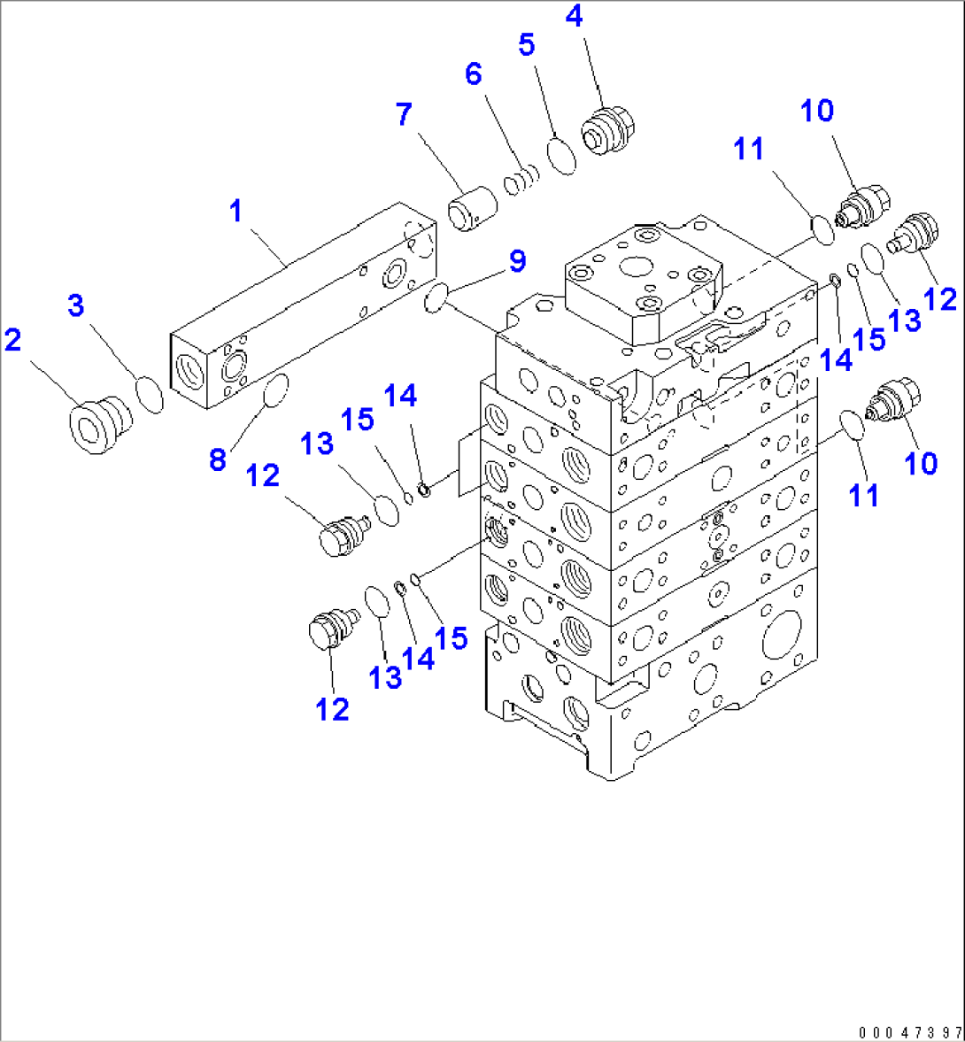 MAIN VALVE (2 SPOOL) (FOR E.C.S.S.) (4/9)(#55001-)