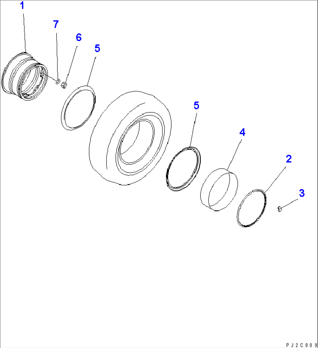 RIM (FOR FRONT WHEEL) (TUBE TYPE)(#1201-)