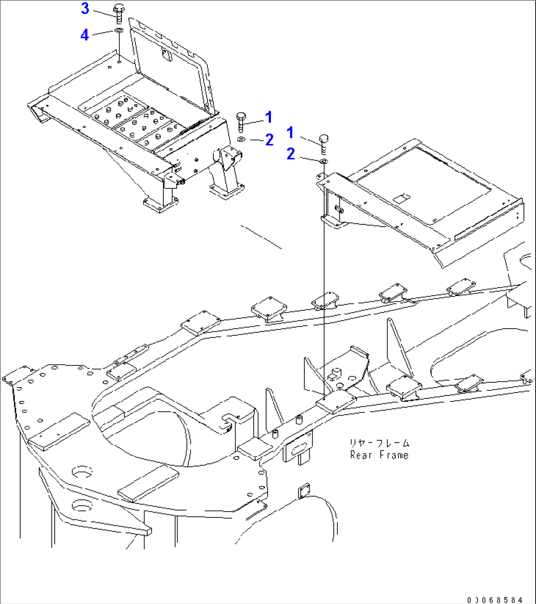 BATTERY MOUNTING PARTS(#50037-)