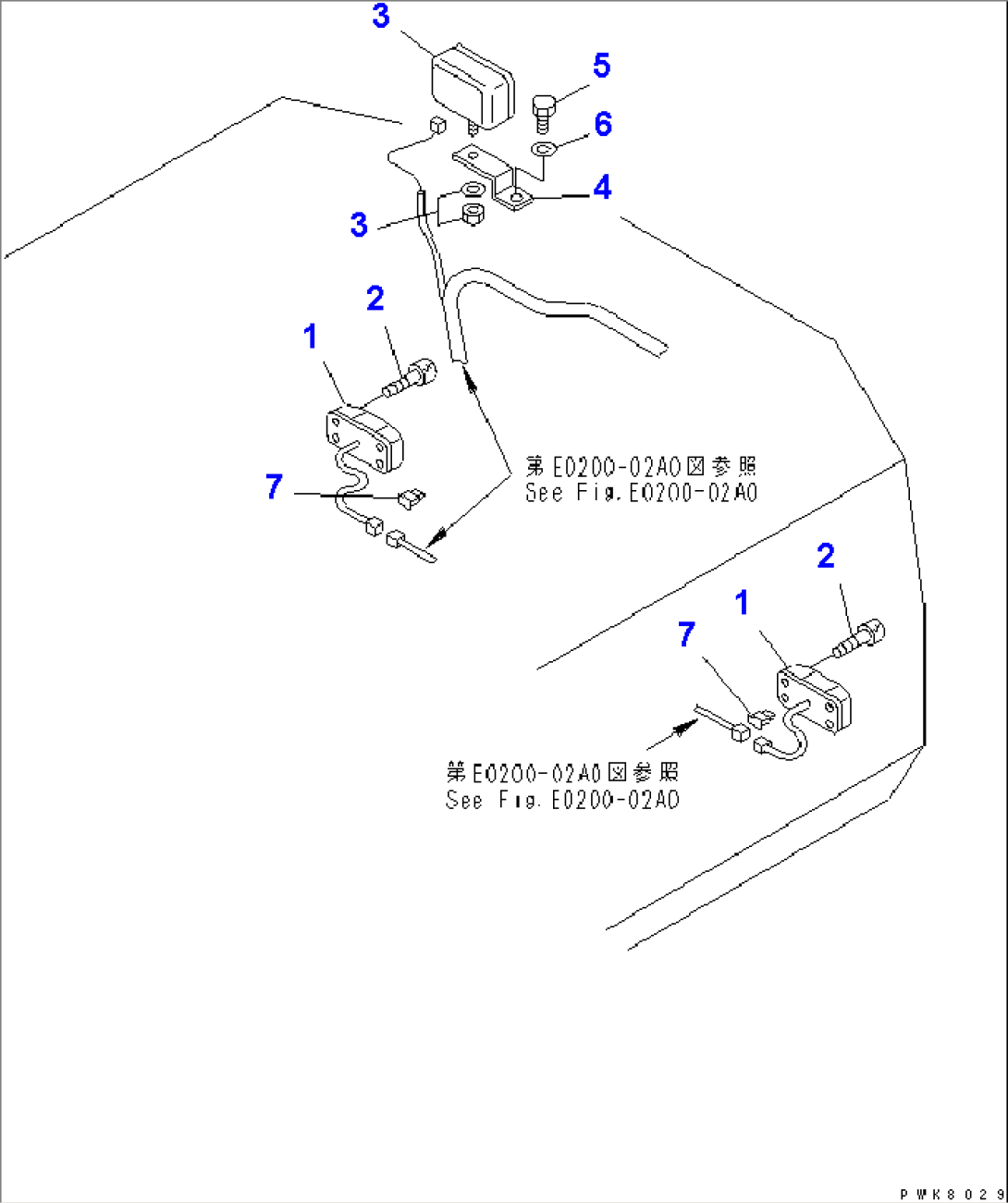 WIRING (REAR WORK LAMP AND TAIL LAMP)(#K30001-K35000)