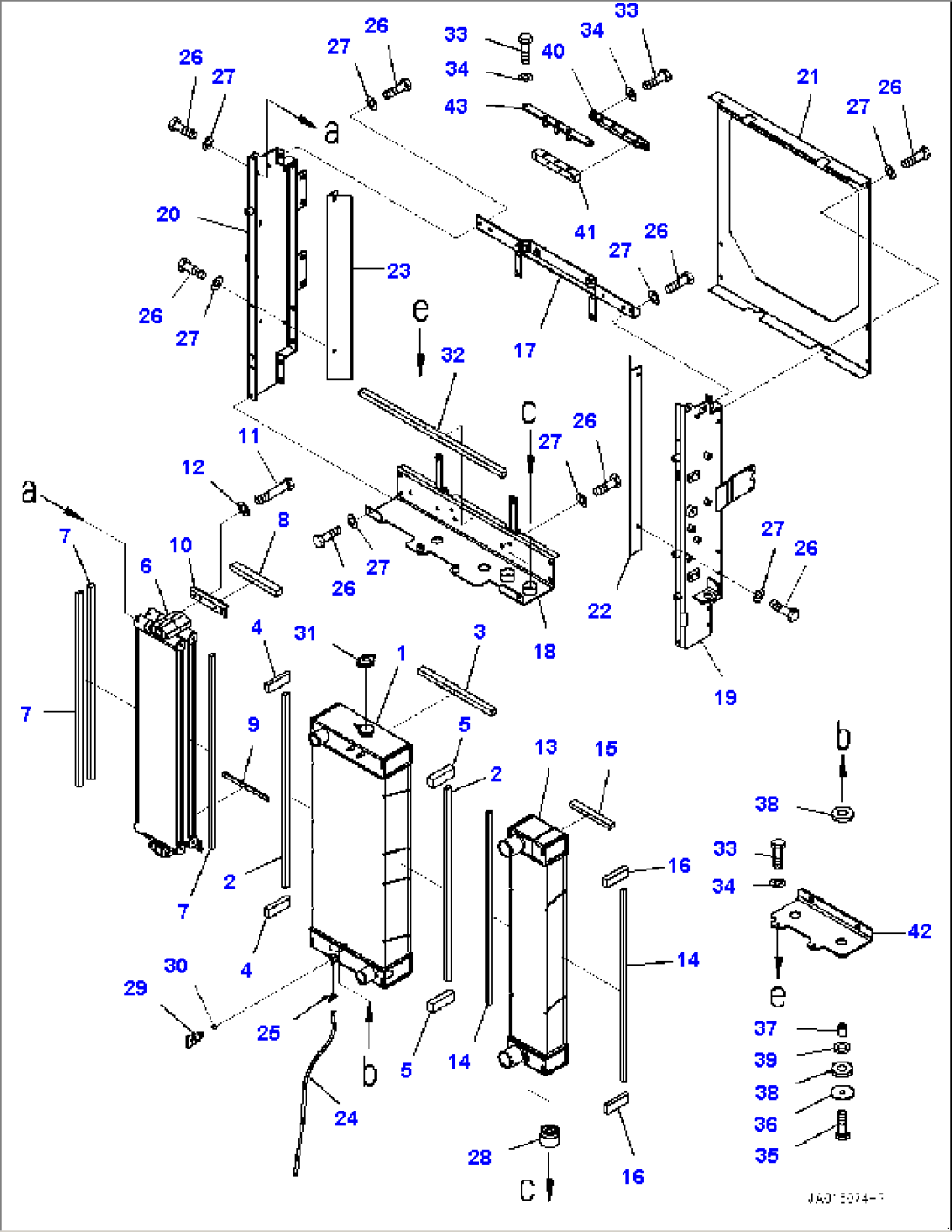 Radiator, Radiator and Oil Cooler (#80001-)