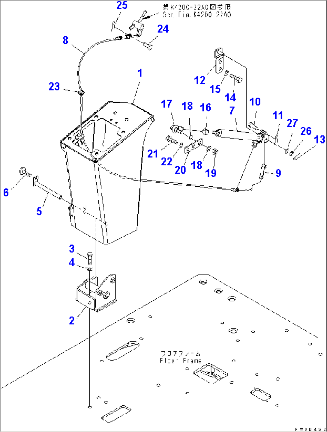 FLOOR FRAME (LOADER CONTROL) (TILT STAND)