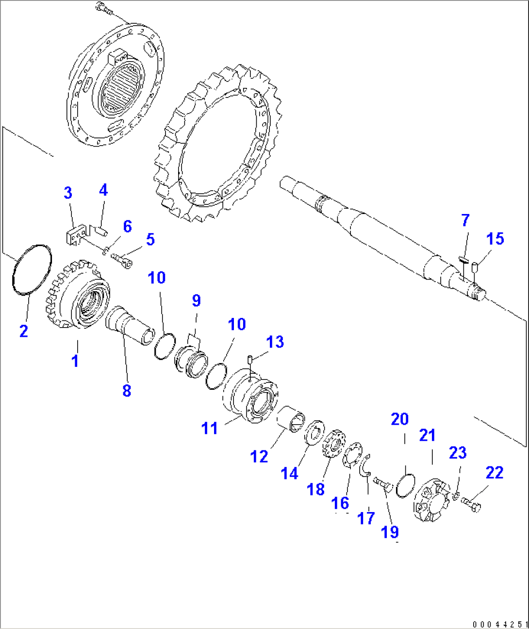SPROCKET HUB AND SUPPORT(#37852-)
