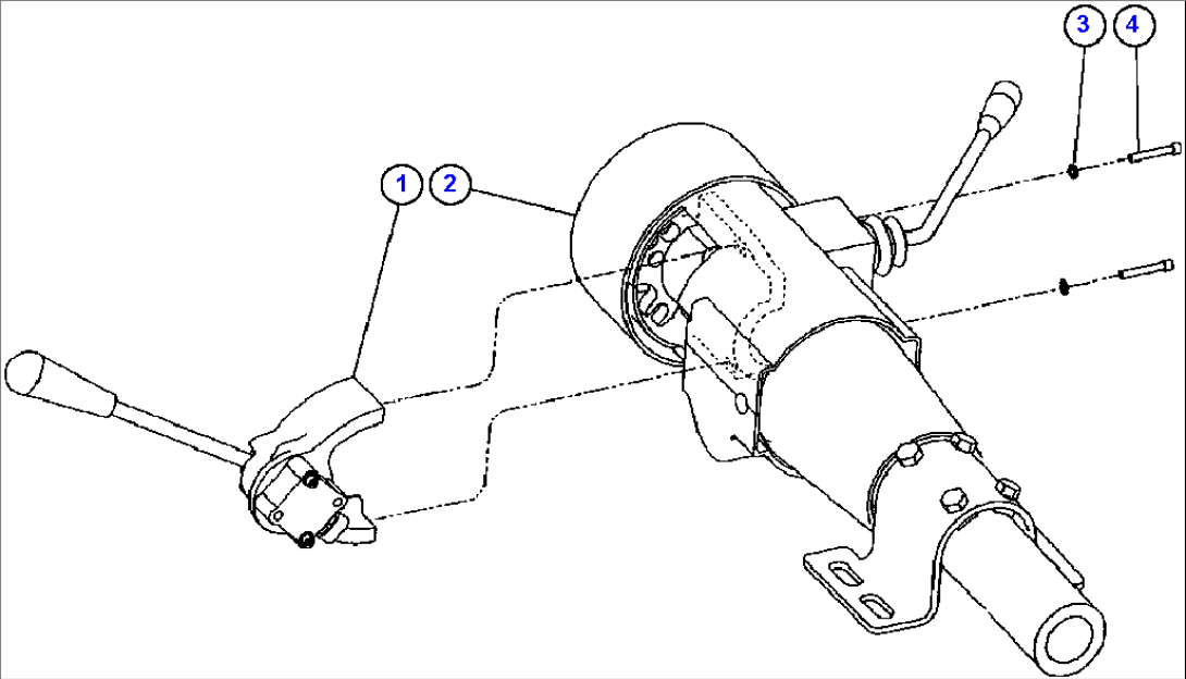 STEERING COLUMN AND LEVER ASSEMBLY
