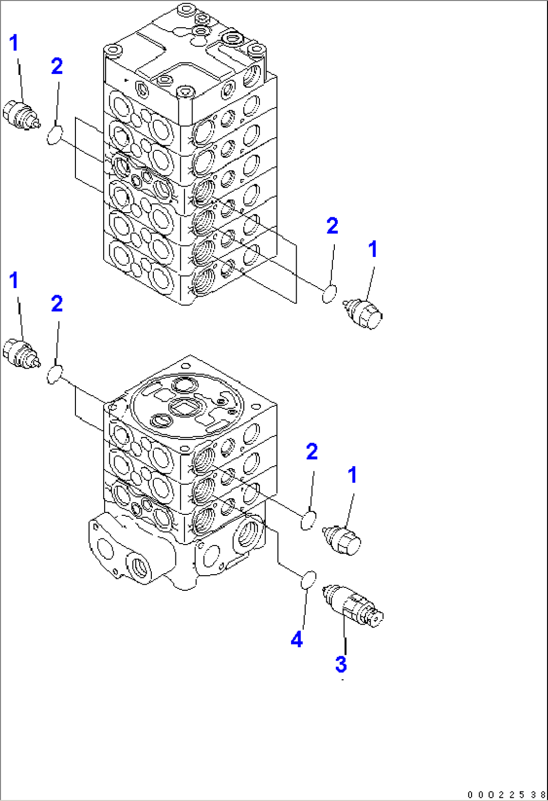 MAIN VALVE (9-SPOOL) (8/9) (FOR 2-PIECE BOOM)