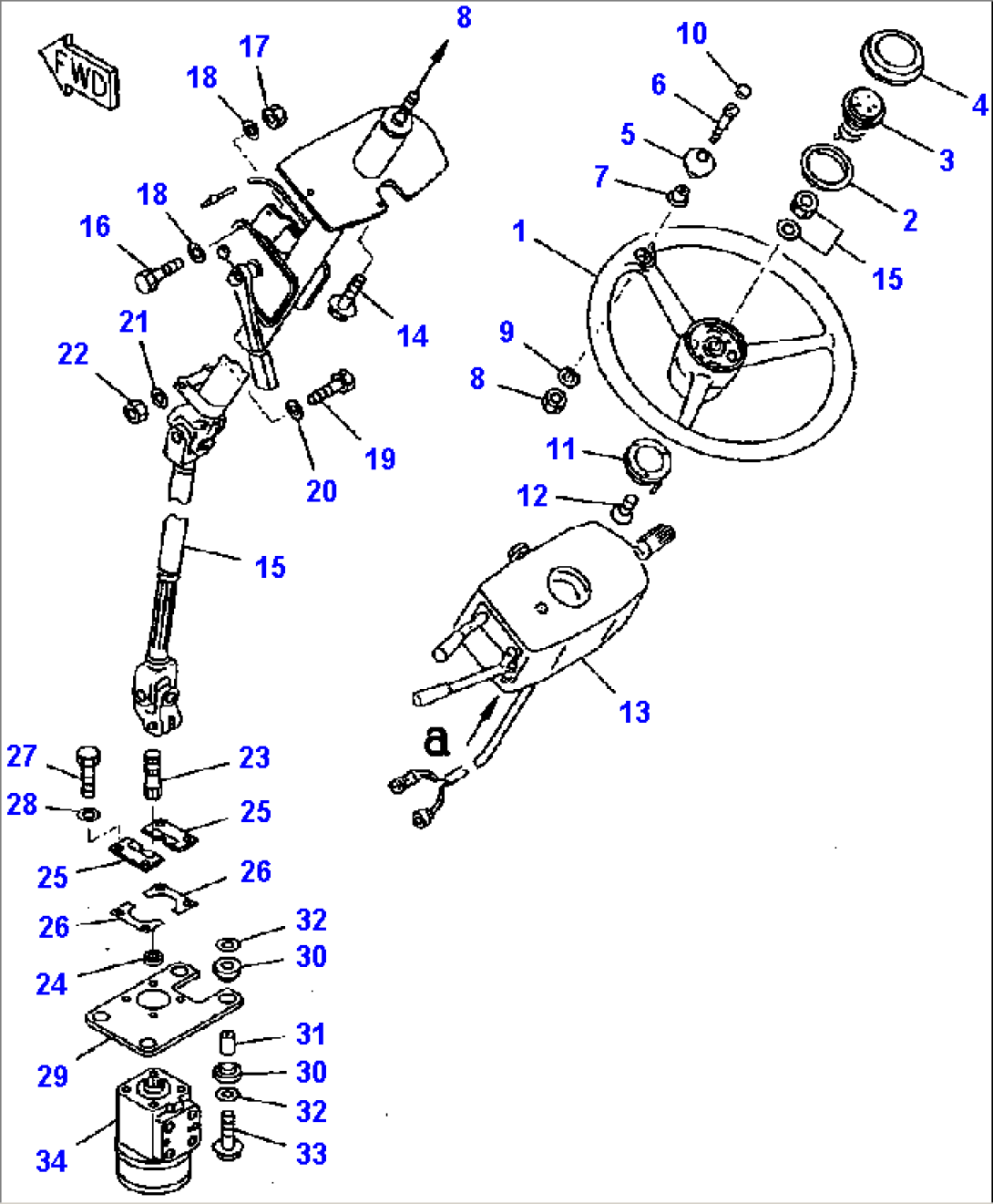 FIG NO. 4403 STEERING WHEEL AND TRANSMISSION CONTROL