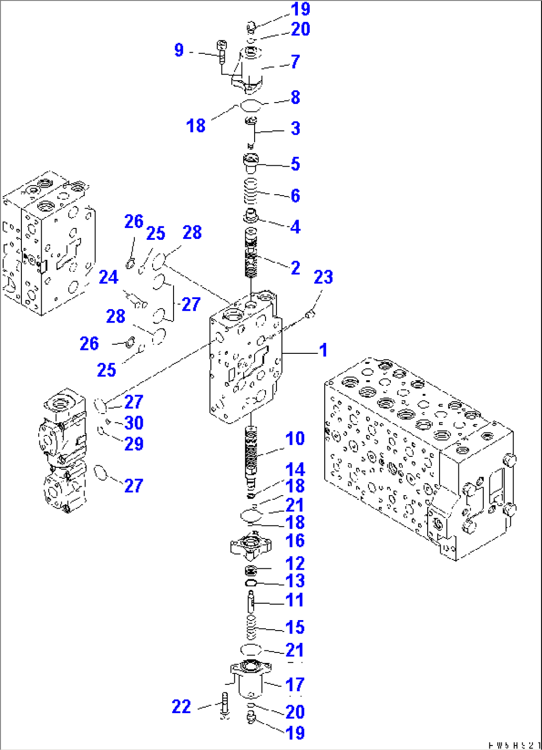 MAIN VALVE (1-ACTUATOR) (17/23)(#70001-)