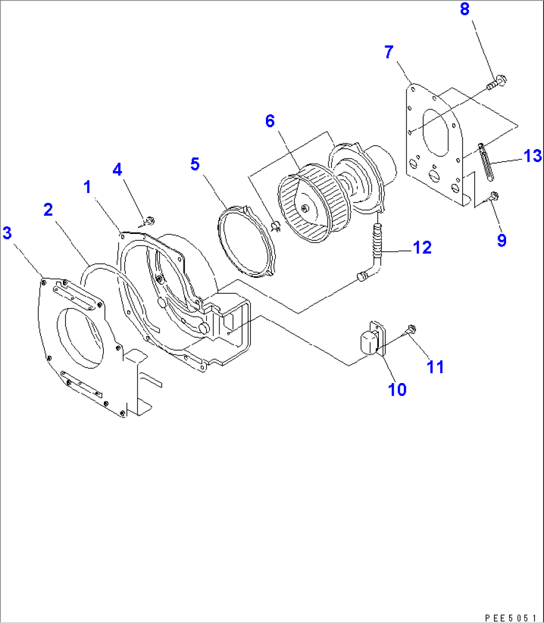 HEATER AND DEFROSTER (HEATER UNIT 1/2)(#53001-54094)