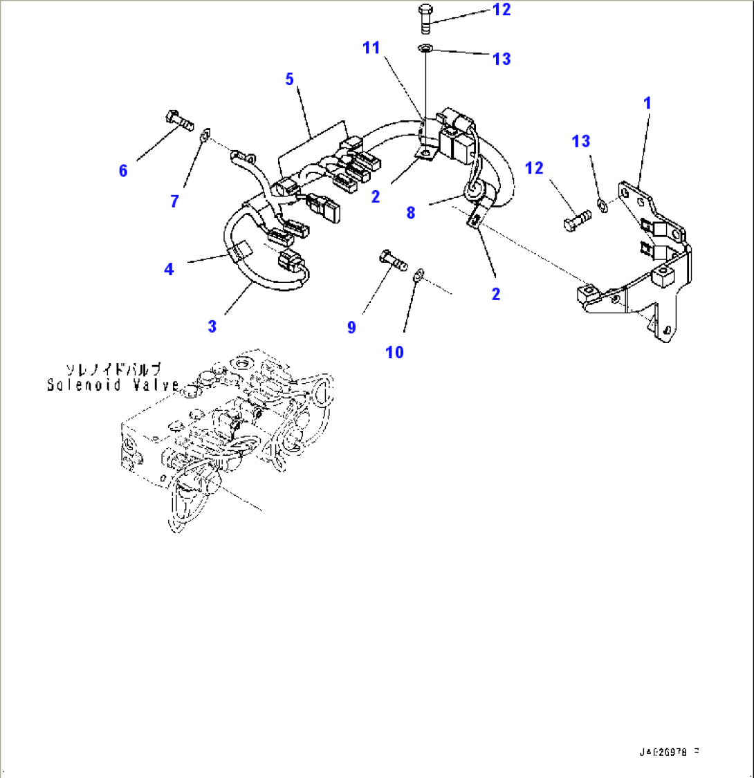 Electric Wiring Harness, Solenoid Valve Wiring Harness (#10001-)