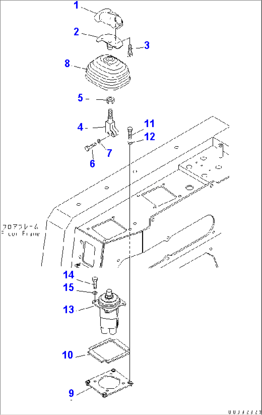 FLOOR FRAME (BLADE CONTROL) (FOR CAB AND TRIMMING DOZER)