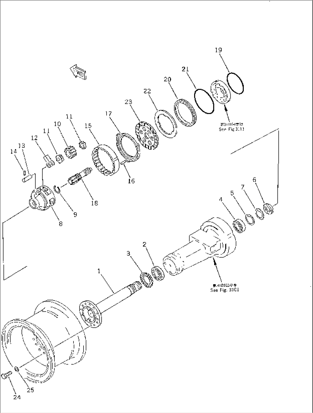 FRONT WHEEL BRAKE AND FRONT FINAL DRIVE