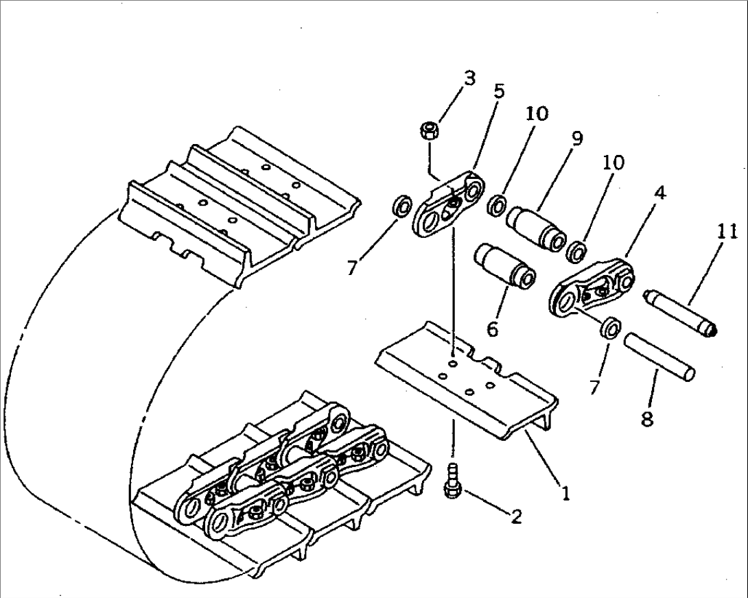 TRACK SHOE (MASTER PIN TYPE) (SINGLE GROUSER) (HEAVY-DUTY)(#35001-36326)
