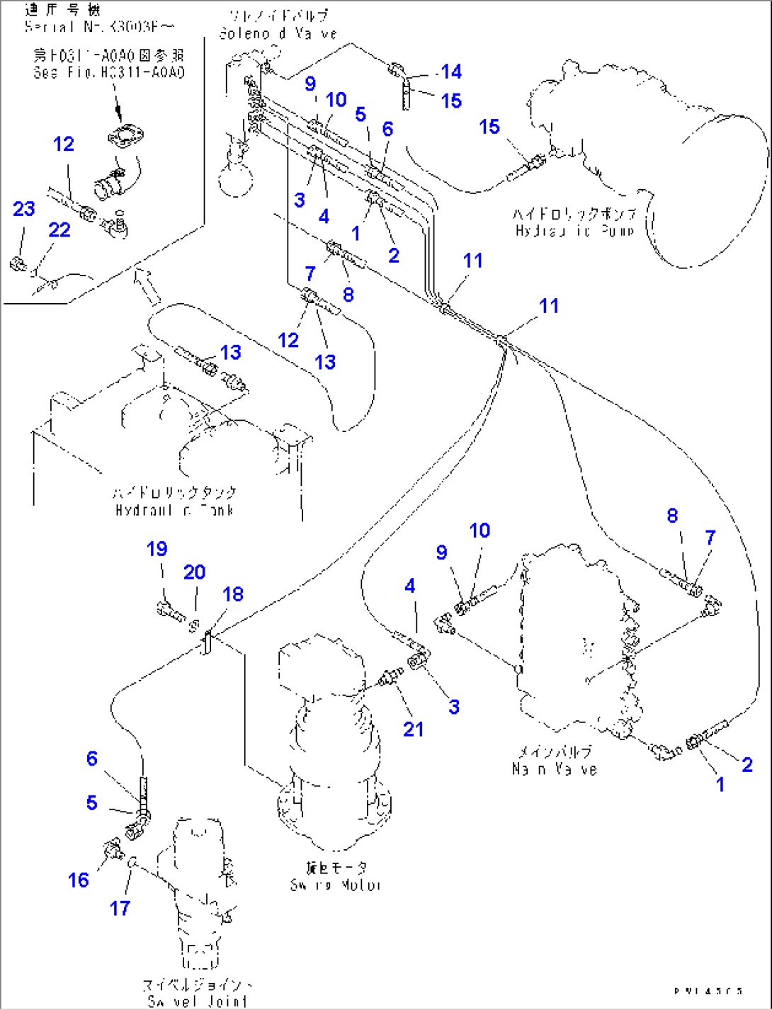SHUTTLE VALVE LINE (SOLENOID VALVE PIPING)(#K30001-K31999)