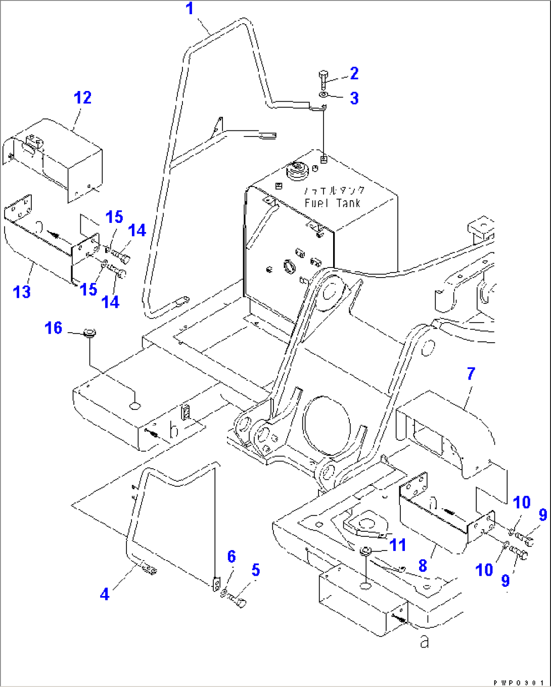 HAND RAIL (ITALIAN SPEC.) (WITH FRONT OUTRIGGER)(#K34001-)