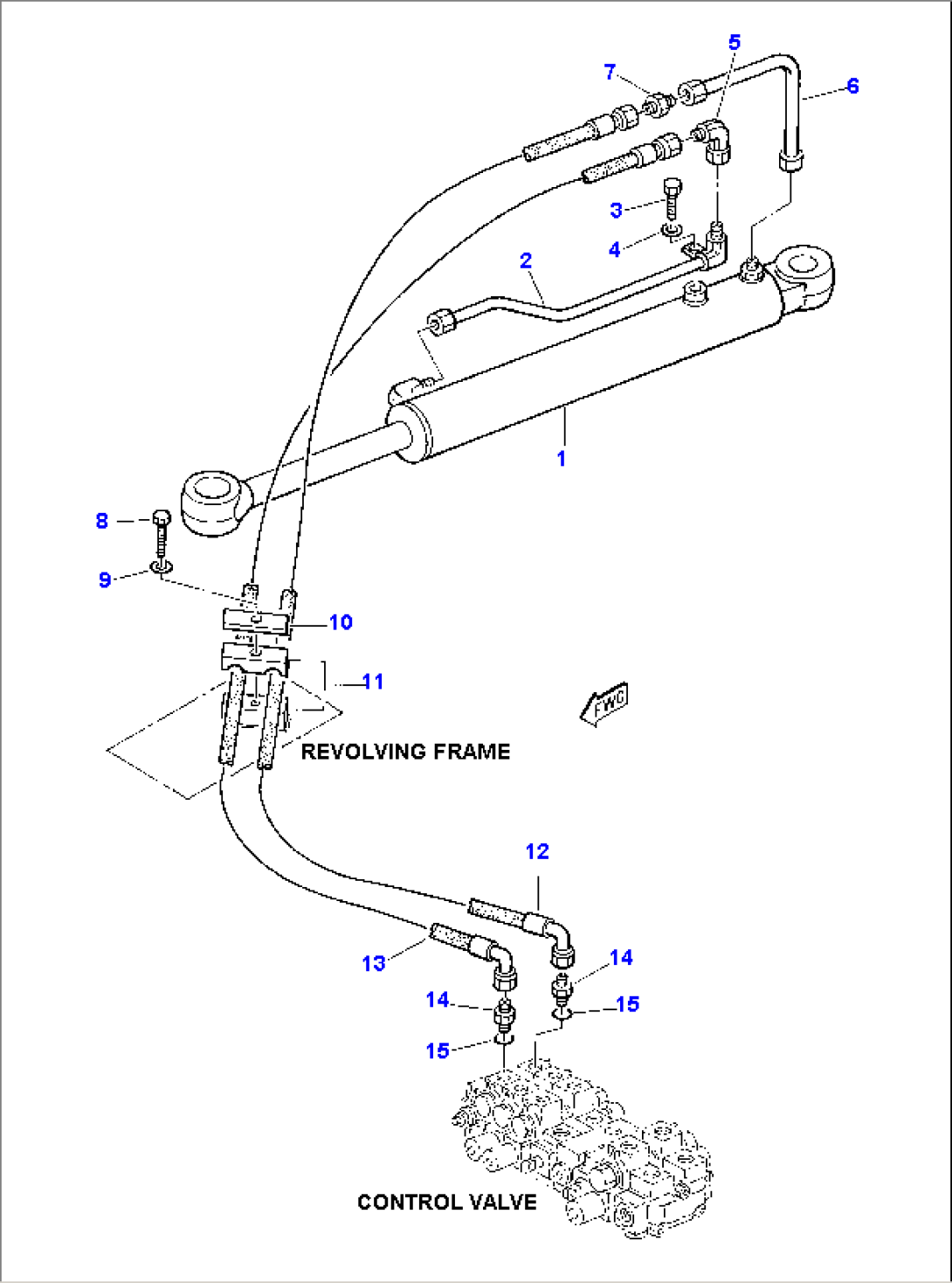 HYDRAULIC PIPING (BOOM SWING LINE)