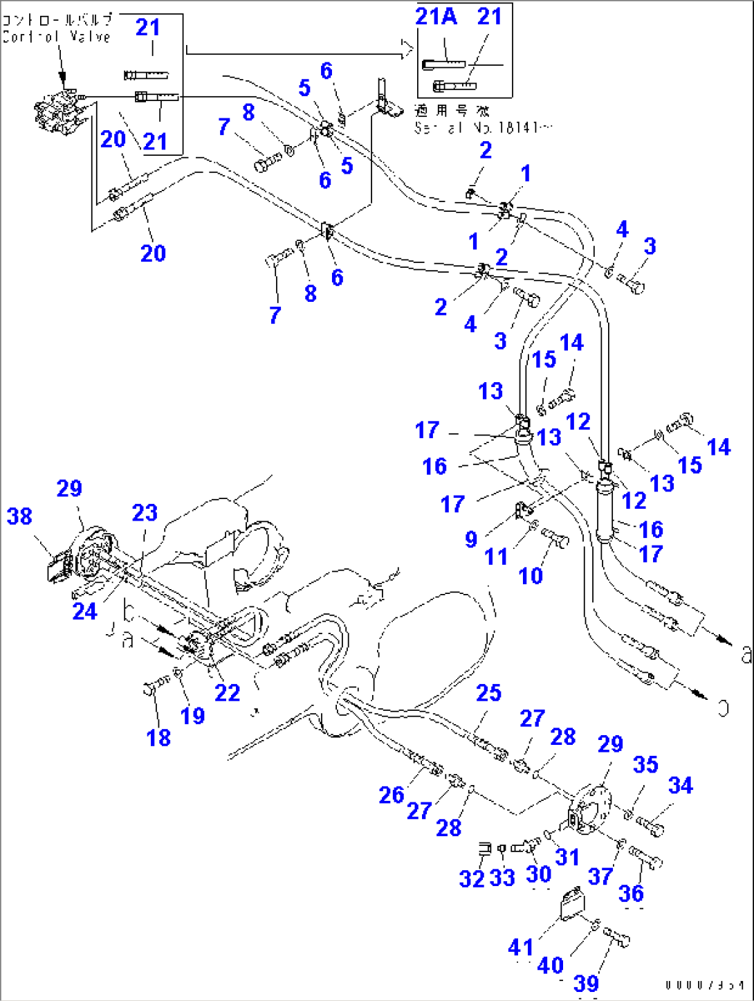 BLADE TILT LINE (MAIN FRAME) (FOR DUAL TILT PITCH DOZER)