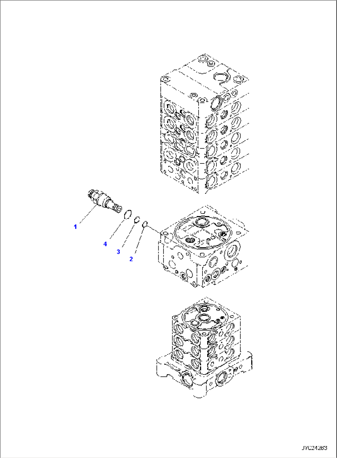 CONTROL VALVE (2-ADDITIONAL ACTUATOR PIPING, BOOM AND ARM ANTI-DROP VALVE, QUICK COUPLING) (8-VALVE) (14/30)