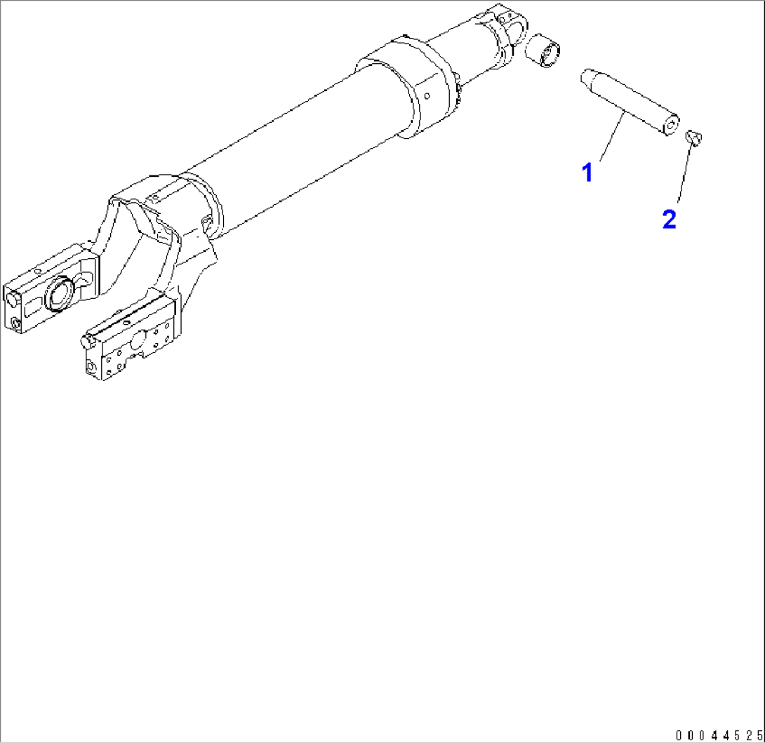 TRACK FRAME (RECOIL SPRING AND CYLINDER) (PIN AND PLUG) (R.H.)(#76434-)