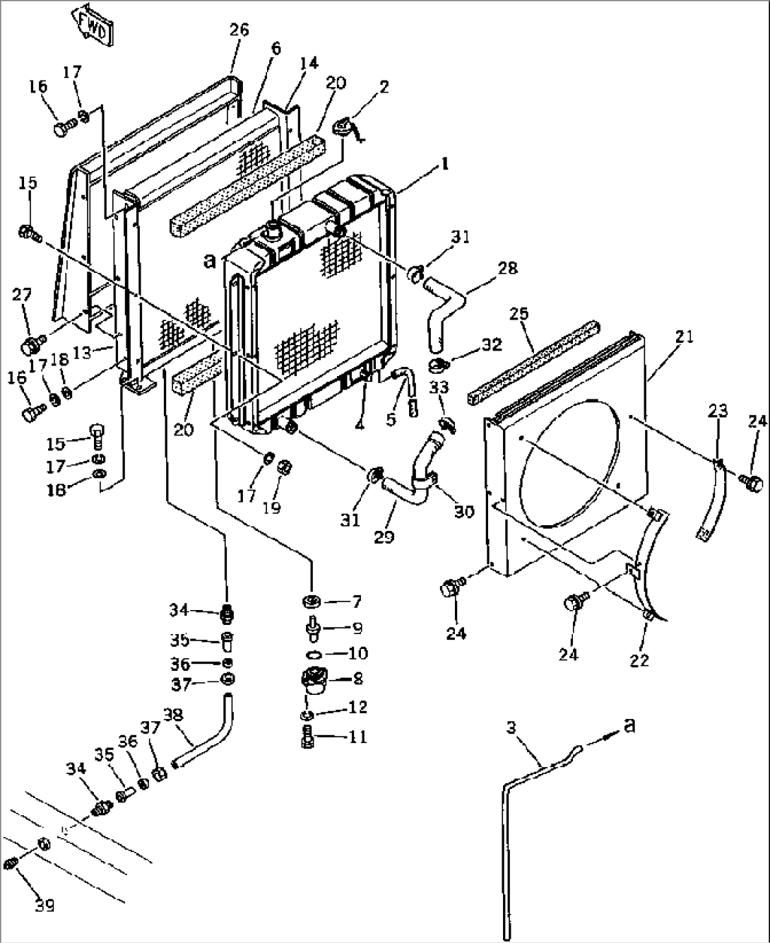 RADIATOR AND OIL COOLER (EXCEPT JAPAN)