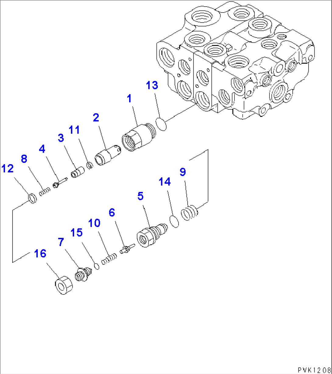 MAIN VALVE (FOR DUMP AND SWING) (4/4)(#1218-)