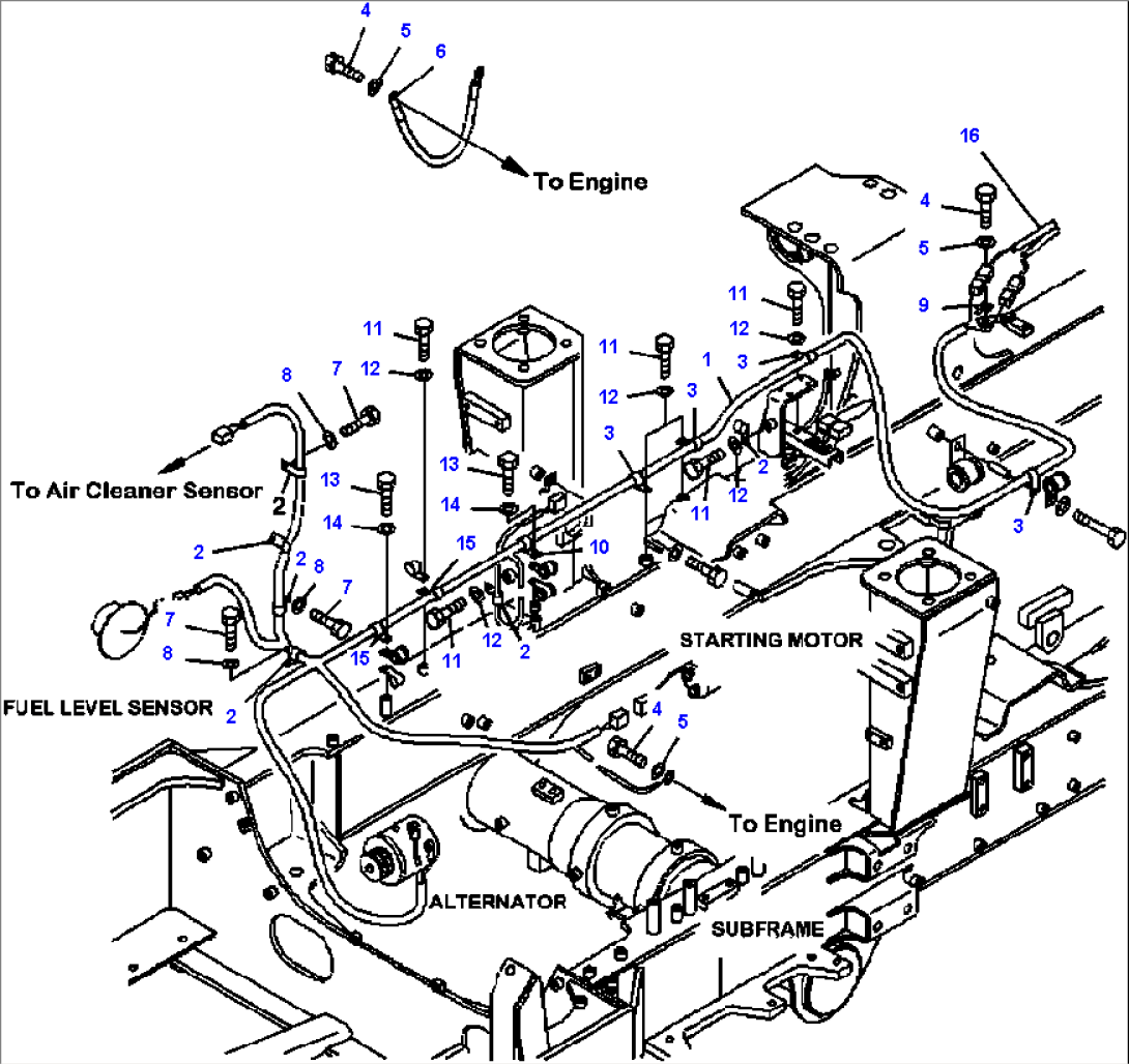 E0200-01A0 FRONT WIRING HARNESS (1/4) FRONT